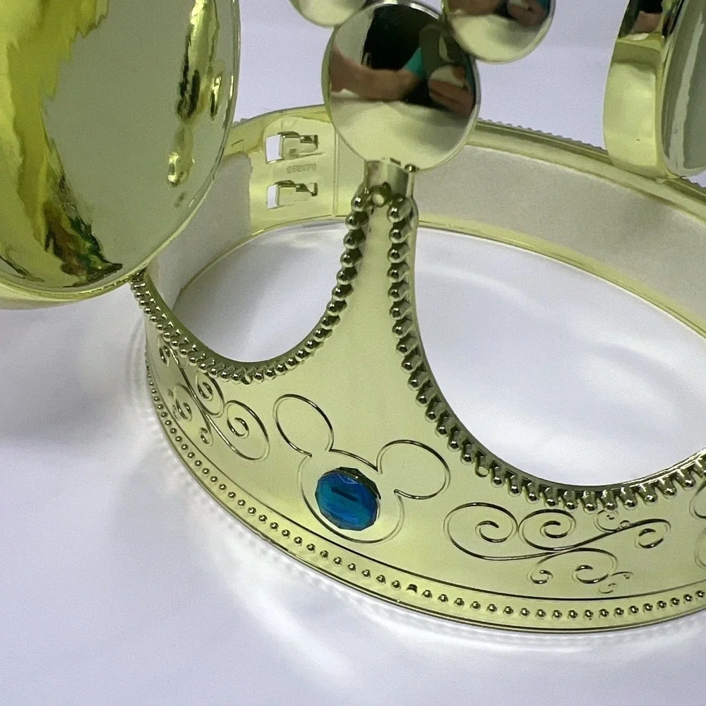 Disney On Ice Parks Jeweled Crown Mickey Mouse Ears Plastic Gold Metallic